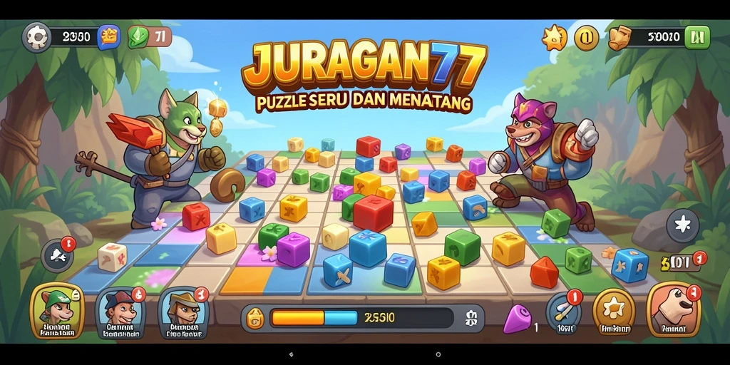 Tampilan gameplay JURAGAN77 yang menarik dan penuh warna.
