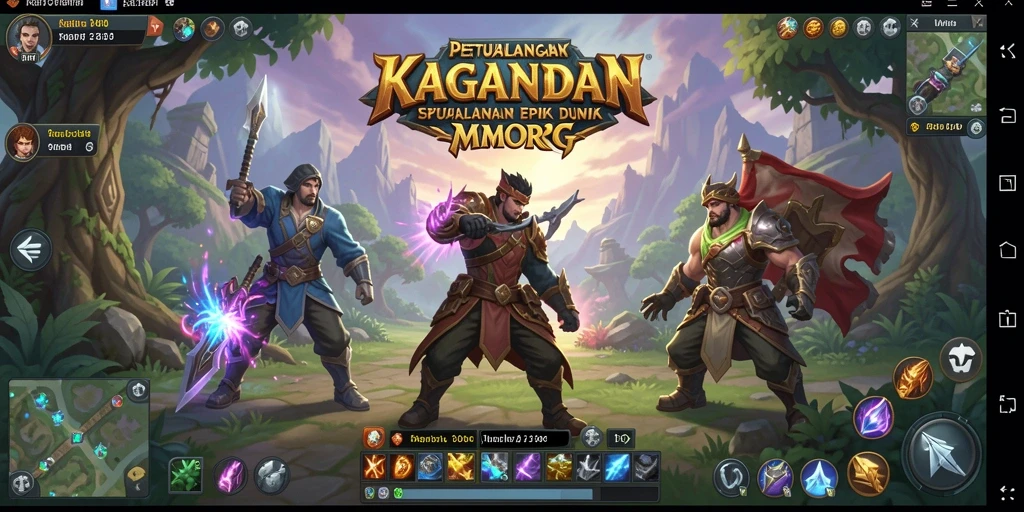 Screenshot gameplay KAGANDAN dengan aksi seru dalam pertempuran MMORPG.