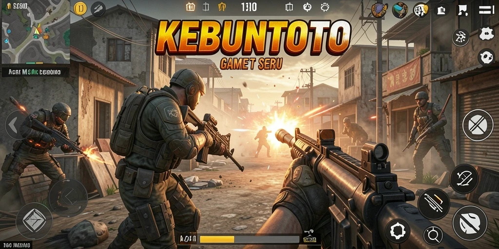 Tampilan gameplay seru KEBUNTOTO dengan aksi mendebarkan.