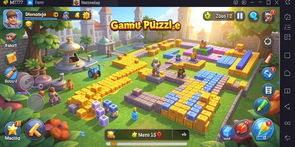Screenshot utama MT777 menampilkan gameplay puzzle yang menarik dan seru.