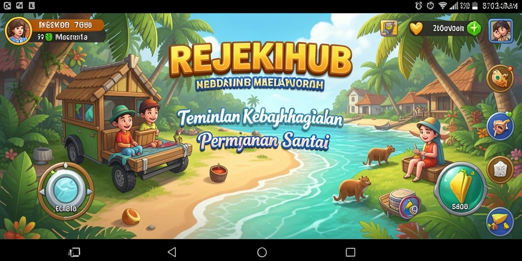 Tampilan seru gameplay REJEKIHUB yang penuh warna.