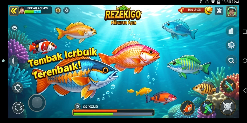 Tampilan menarik gameplay Tembak Ikan di REZEKIGO.