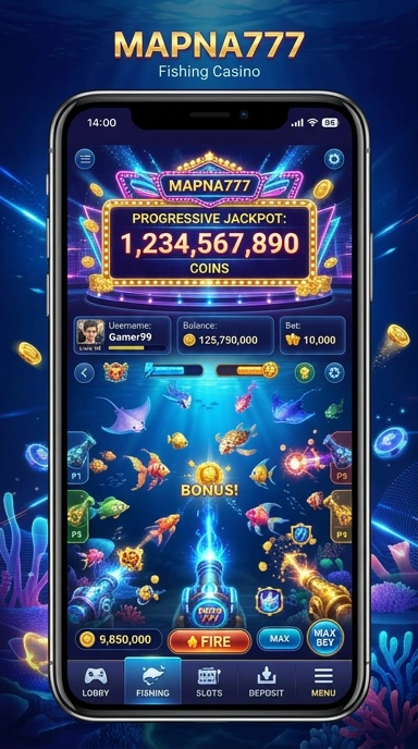 Tampilan utama aplikasi mapna777 yang user-friendly.